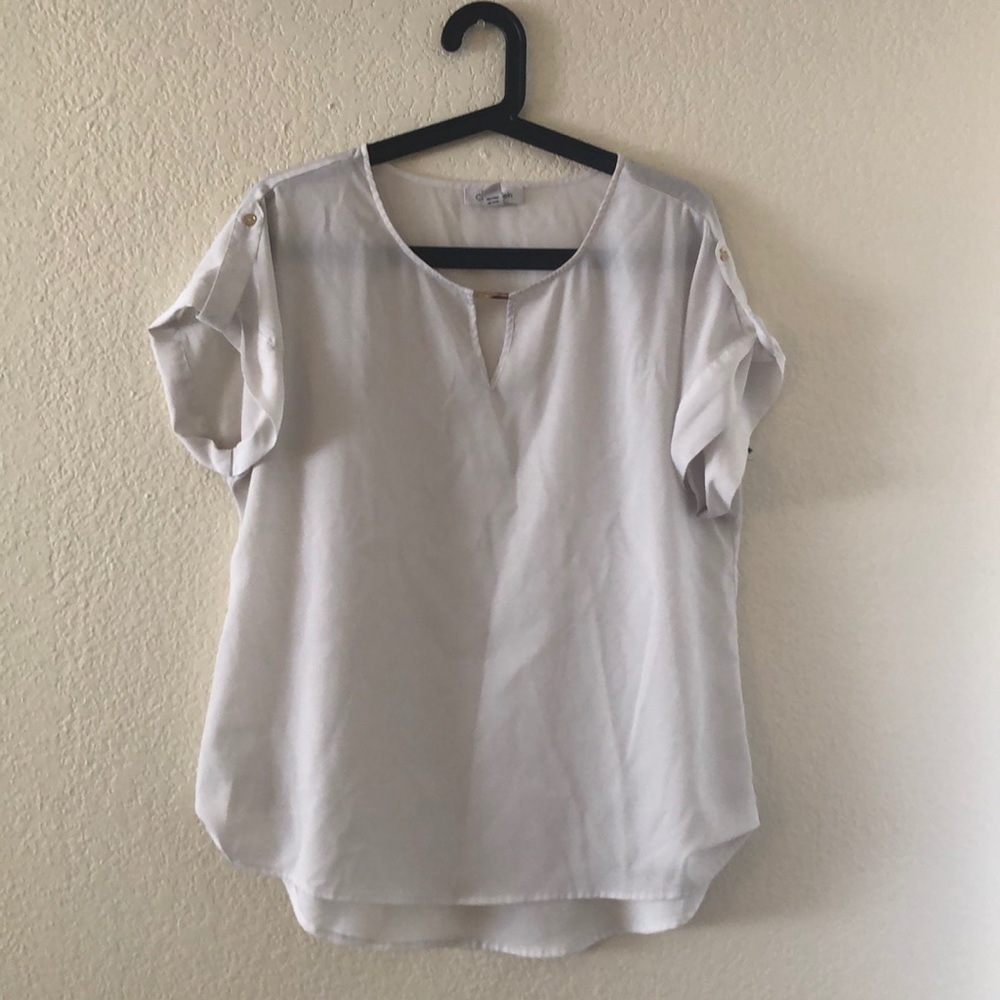 Calvin Klein Sheer White Blouse